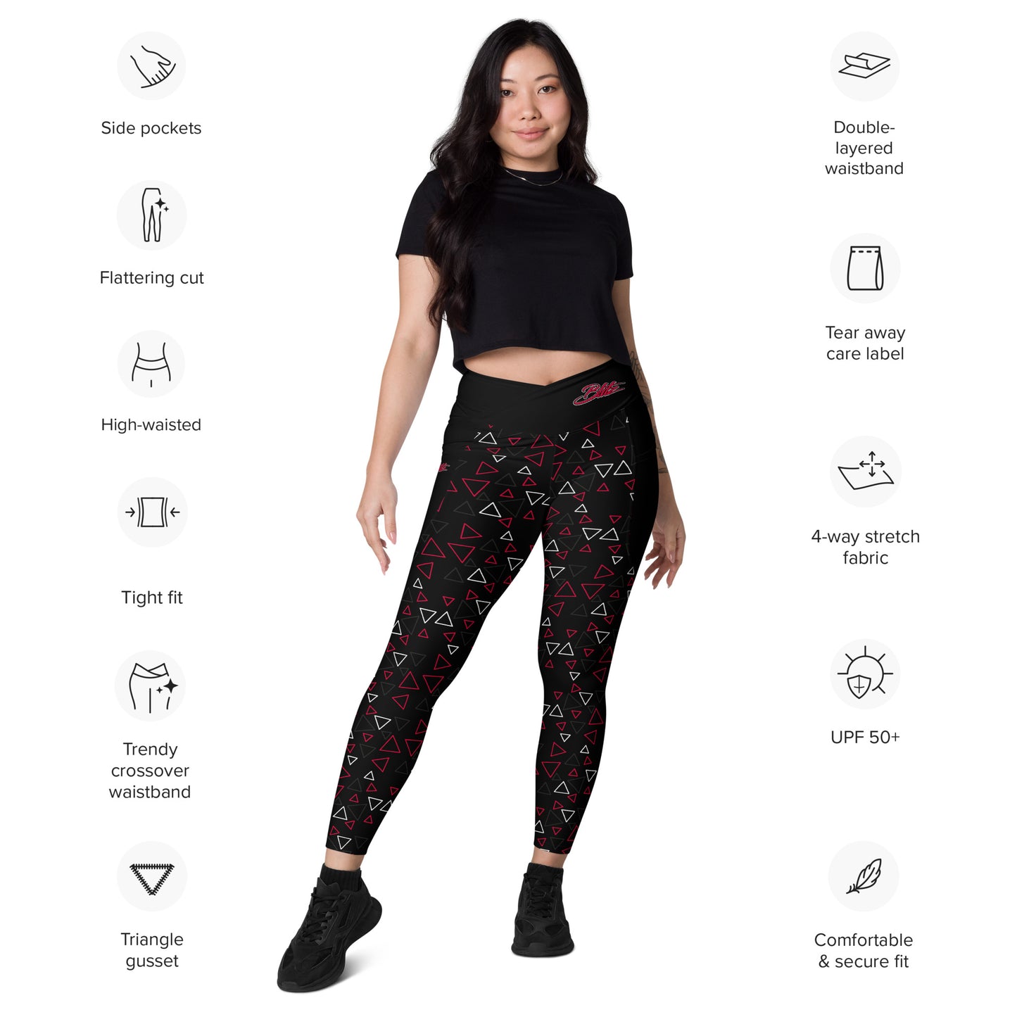 Full Pattern Crossover leggings with pockets