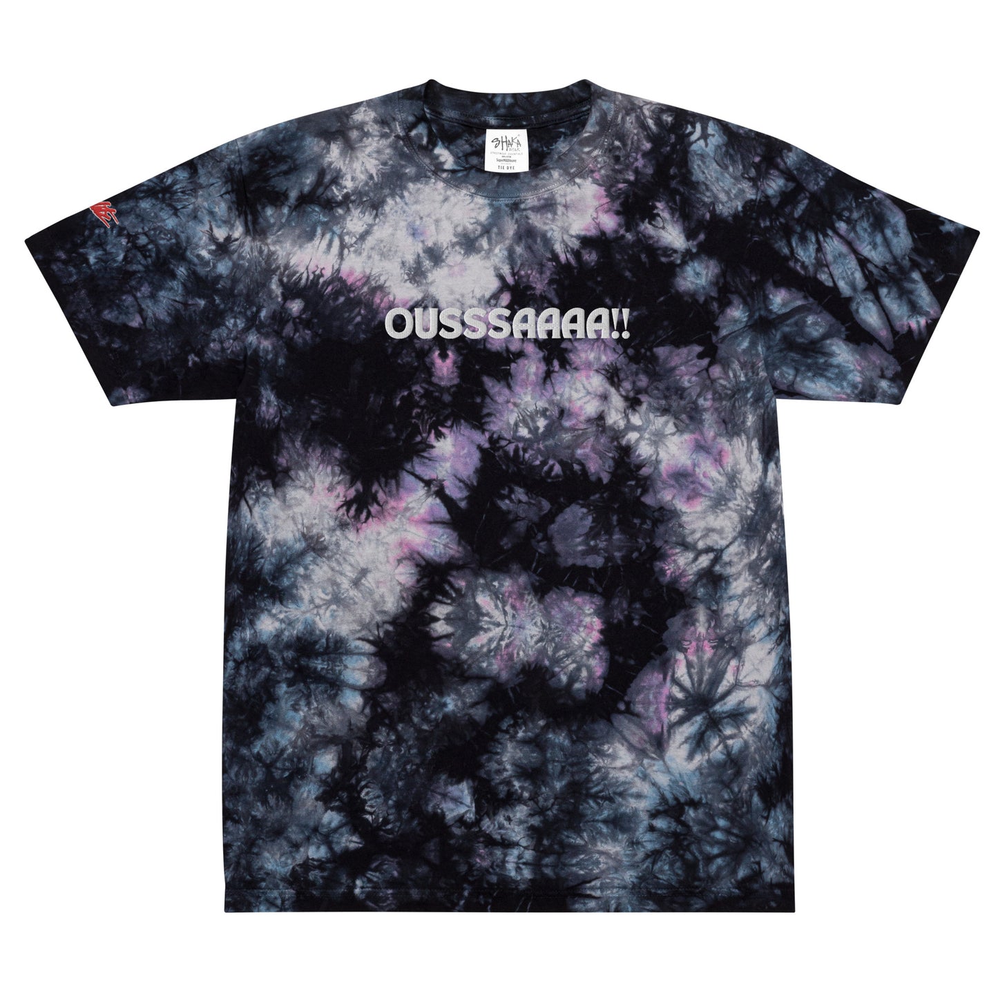 Oversized tie-dye t-shirt- Embroidered