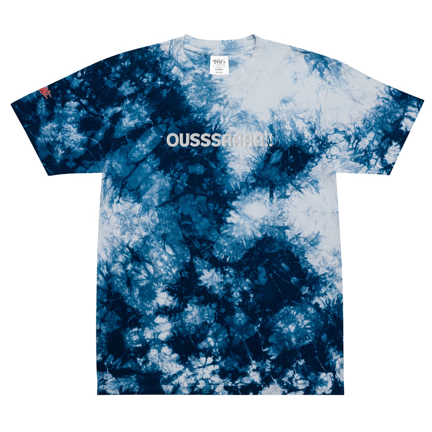 Oversized tie-dye t-shirt- Embroidered