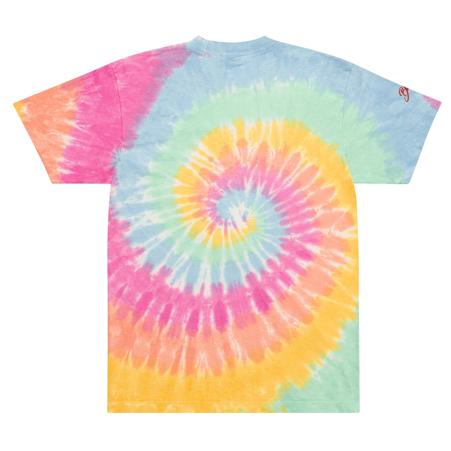 Oversized tie-dye t-shirt- Embroidered