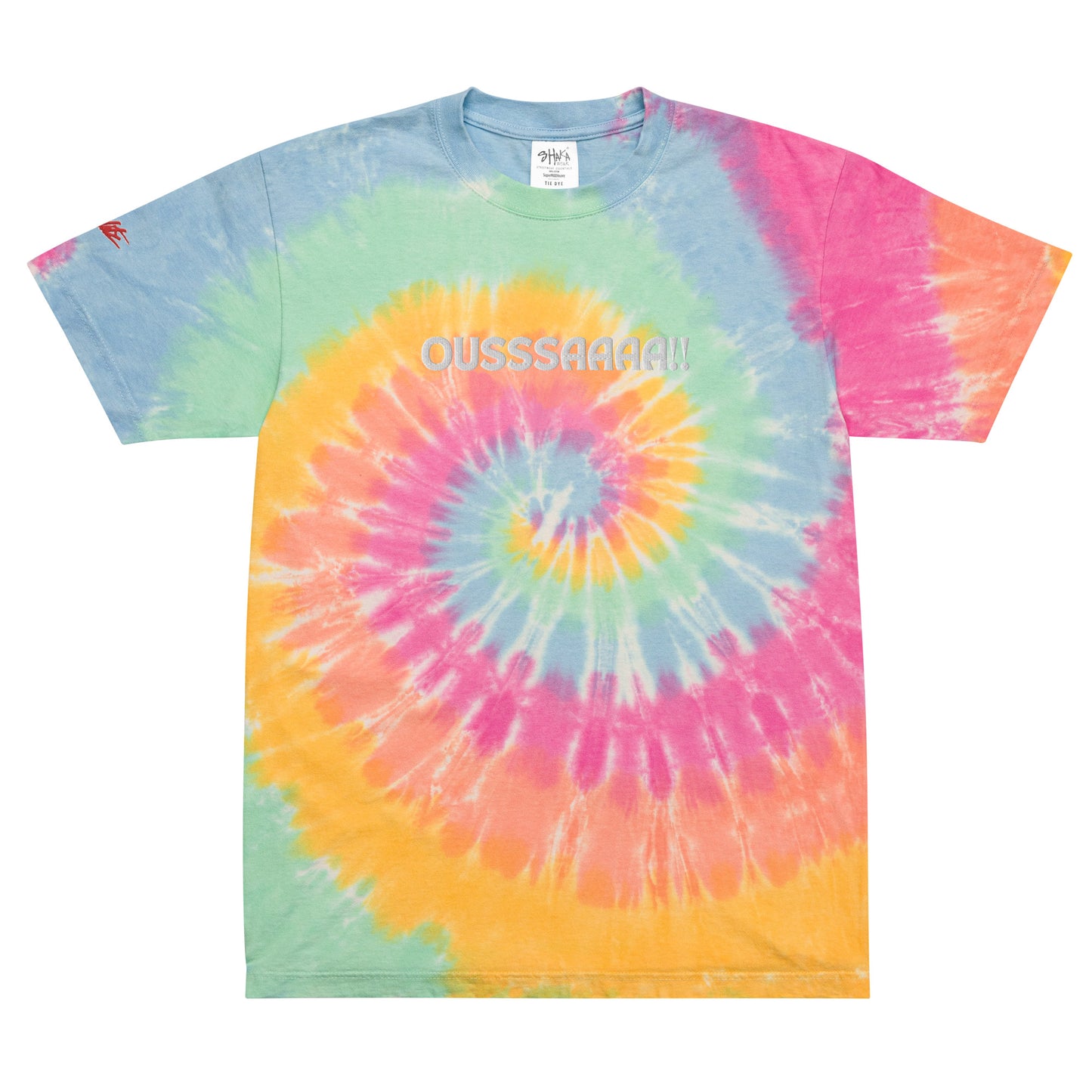 Oversized tie-dye t-shirt- Embroidered