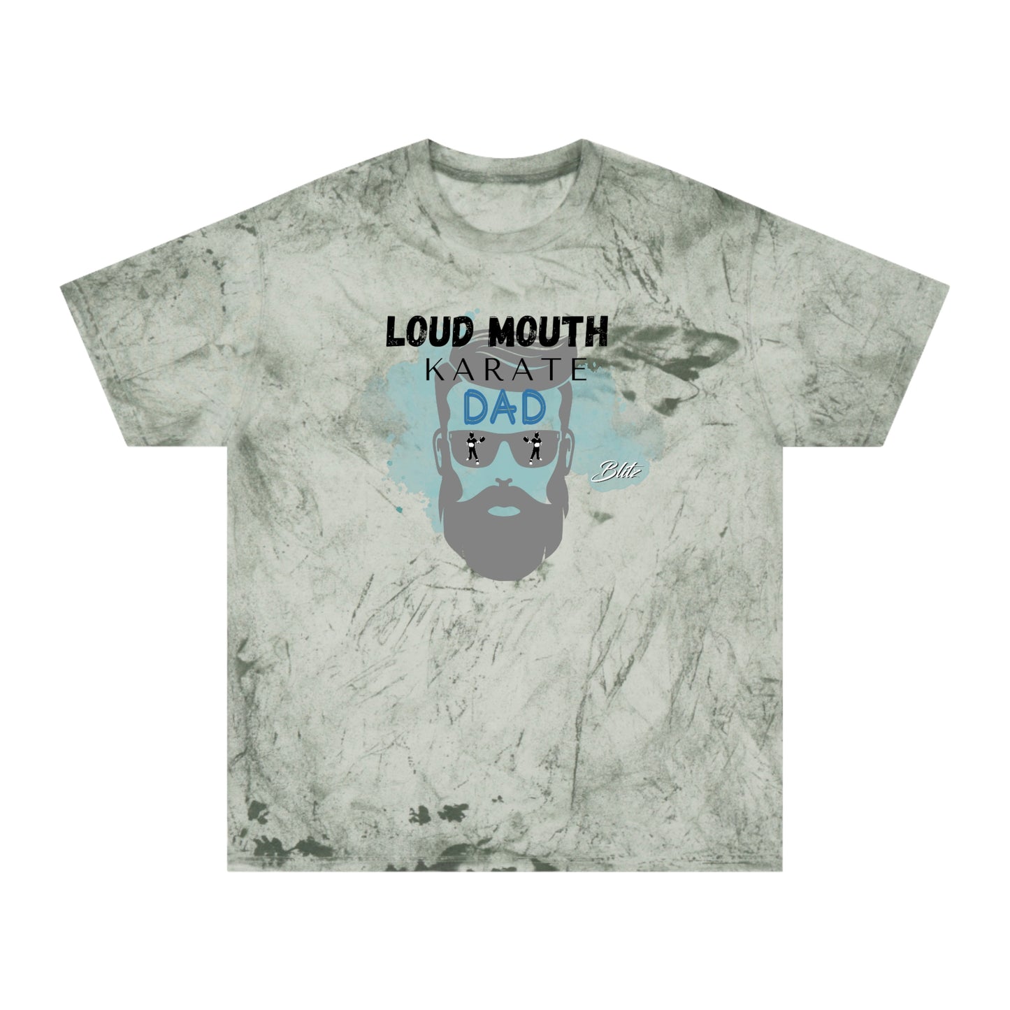 Bearded, Loud Mouth Karate Dad/ Color Blast/ Adult Tee