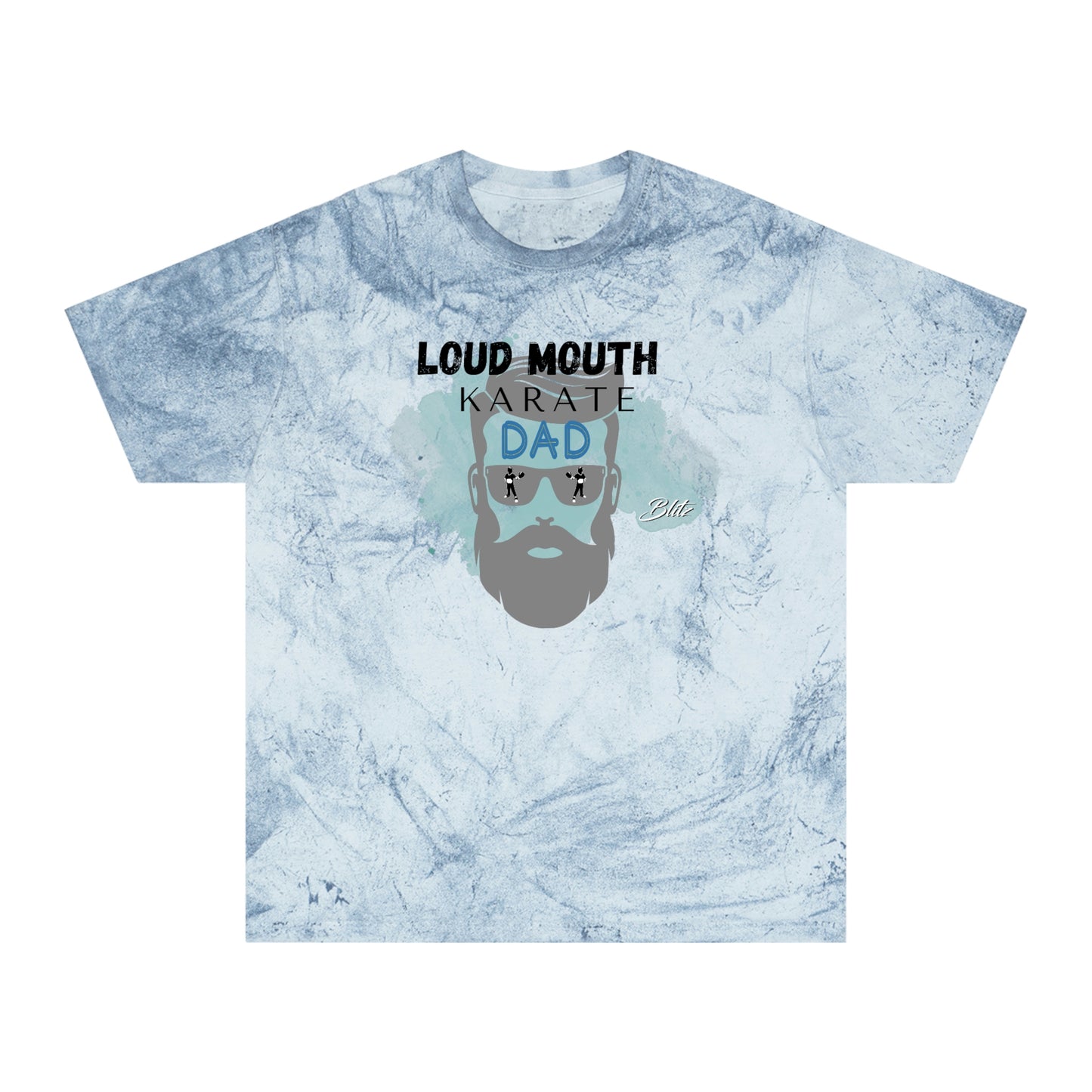 Bearded, Loud Mouth Karate Dad/ Color Blast/ Adult Tee