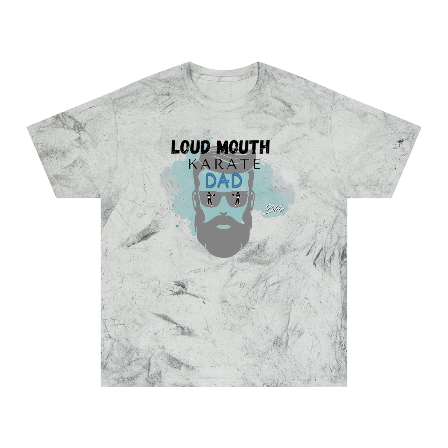 Bearded, Loud Mouth Karate Dad/ Color Blast/ Adult Tee